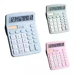 CALCULADORA MESA 12 DIGITOS A PILA COLORES - comprar online