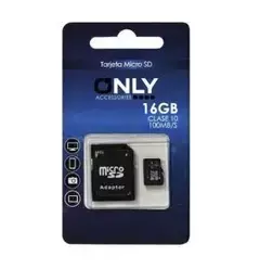 MEMORIA MICRO SD 16GB ONLYC/ ADAPTADOR CLASE 10 - comprar online