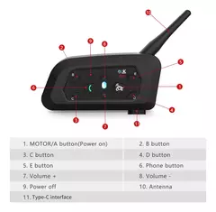 Imagen de x2 Intercomunicadores Bluetooth Moto V6 Pro+ Single Look Earth moto