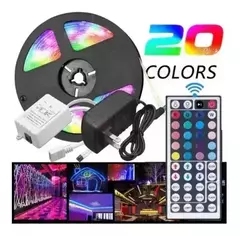 Tira Led Luces 5050 Rgb Diy Mas Efectos 44 Teclas Completo 5 mts en internet