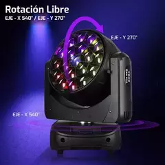 Venetian VT-M1940: Cabezal Móvil con 19 LEDs RGBW de 40W - TXHOUSE