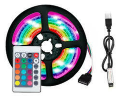Tira Led Rgb Luces Colores Usb 5v Controlador Remoto Exterio - comprar online
