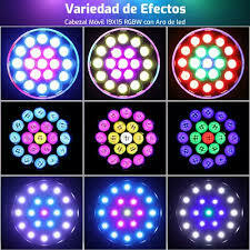Venetian VT-M1915R: Cabezal Móvil Wash con 19 LEDs RGBW y Tira LED RGB para Iluminación Profesional 120W