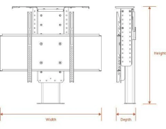 Imagen de SOPORTE TV MODELO L-27s Pop-Up TV Lift con Giro Manual 360° – Para TV de hasta 48" LEVANTAMIENTO AUTOMATICO