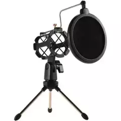 SOPORTE MICROFONO PARA MESA RADIO KIT TRIPODE + ARAÑA + ANTI POP HANDA - comprar online