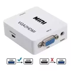 CONVERSOR VGA HEMBRA ENTRADA A HDMI HEMBRA SALIDA+ AUDIO FULL HD 1080P - comprar online