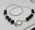 Collar Acero Blanco Bolitas Negras Dije Marinero Para Regalo en internet