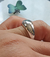 Anillo Acero Blanco Cabuchón Pulido Listo Para Regalo - comprar online