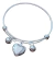 Pulsera Esclava Corazón Inflado Acero Cardinal Para Regalo