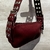 Cartera PU Tachas bordó