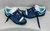 Cordones anchos V-Max azules