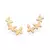 Brinco Feminino Rommanel Ear Cuff Borboletas Banhado a Ouro 18k