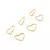 Kit Trio de Brinco Argola de Coração Rommanel Banhado a Ouro 18k Feminino - comprar online