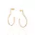 Brinco Argola Abstrato Rommanel Liso Feminino Banhado a Ouro 18k