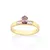 Anel Solitário Formatura Cristal Roxo Banhado a Ouro 18k Feminino - comprar online