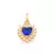 Pingente Zircônia Cravejado Azul Feminino Banhado a Ouro 18k Rommanel - comprar online
