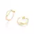 Brinco Rommanel Meia Argola Ondulado Feminino Banhado a Ouro 18k - comprar online