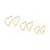 Kit Trio de Brinco Argola de Coração Rommanel Banhado a Ouro 18k Feminino