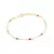 Pulseira Redonda Feminina Banhada A Ouro 18K com Cristais Coloridos - comprar online