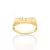 Anel Retangular Mãe Banhado a Ouro 18k Feminino com Zircônias - comprar online