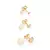 Kit Trio de Brinco Redondo Liso Rommanel Banhado a Ouro 18k Feminino - comprar online