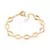 Pulseira com Fio de Elos Ovais Vazados Lisos e Diamantados Banhada A Ouro 18K - comprar online