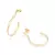 Brinco Argola Abstrato Rommanel Liso Feminino Banhado a Ouro 18k - comprar online