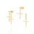 Brinco Rommanel Banhado a Ouro 18k Cruz Feminino - comprar online