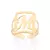 Maxi Anel Letra M Ajustável Banhado a Ouro 18k Feminino Rommanel - comprar online