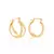 Brinco Rommanel Vazado Detalhes Argola Dupla Feminino Banho Ouro 18k na internet