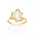 Anel Rommanel Flor com Pérola Banhado a Ouro 18k Feminino - comprar online