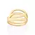 Anel Rommanel Aro Duplo Entrelaçado Banhado a Ouro 18k Feminino - comprar online