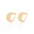 Brinco Meia Argola Fio Liso Rommanel Banhado a Ouro 18k - comprar online