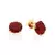 Brinco Rommanel Botão Cristal Vermelho Banho a Ouro 18k Feminino - comprar online