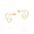 Brinco Meia Argola Com Pérola Banhado a Ouro 18k Feminino - comprar online