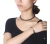 Conjunto Colar brinco e pulseira pérolas negras elegante clássico - Love&Co