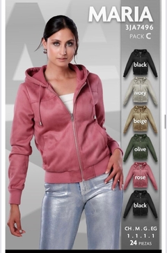 Campera de gamuza lila - comprar online