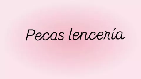 Pecas lencería