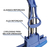 Kit Rodo Mágico Retrátil Azul – Cabo de Aço Inox + Refil Extra (27 cm)