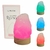 LUMINÁRIA DE QUARTZO ROSA COM LUZ COLORIDA PEDRA NATURAL - comprar online