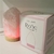LUMINÁRIA PEDRA QUARTZO ROSA GRANDE COM LED COLORIDO