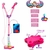 Microfone Infantil Duplo com Pedestal – Karaokê Iluminado Ajustável (85-120cm) - comprar online