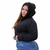 Jaqueta Feminina Teddy Com Capuz E Zíper Casaquinho Peluciado Curto Sherpa Mang