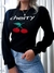 Blusa Feminina Manga Longa Cherry Tauane Ref.824 (12345670018924120995) - PeerShopp