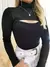 Body Feminino em Anarruga Manga Longa Recorte e Gola Clecia Ref. 921 - PeerShopp