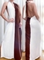 Vestido Feminino Longo Frente Única Bicolor Judite ref;866 (1234567001892412745