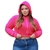 Jaqueta Feminina Teddy Com Capuz E Zíper Casaquinho Peluciado Curto Sherpa Mang - comprar online
