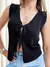 Blusa Feminina Regata Modal Amarração Frontal Samila Ref. 1324 - comprar online
