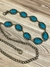 Cinto Feminino Corrente Gota Turquesa Ref. 1473