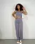 Conjunto Feminino Canelado Power Calça e Cropped Ombro Único Caroline Ref. 136 na internet